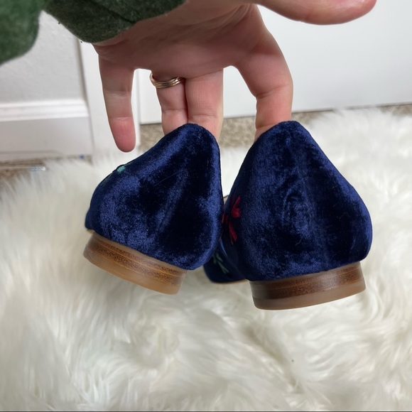 Jack Rogers Midnight Multicolor Embroidered Kennedy Velvet Loafers Size 11 - Picture 8 of 8